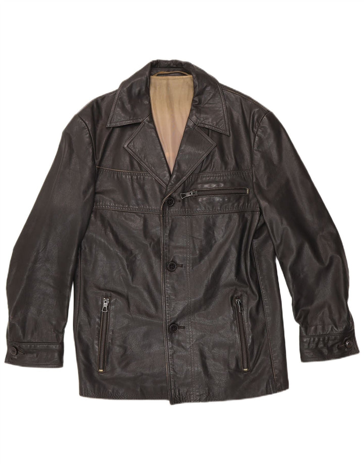 Vintage Herren Lederjacke UK 38 Mittelschwarzes Leder
