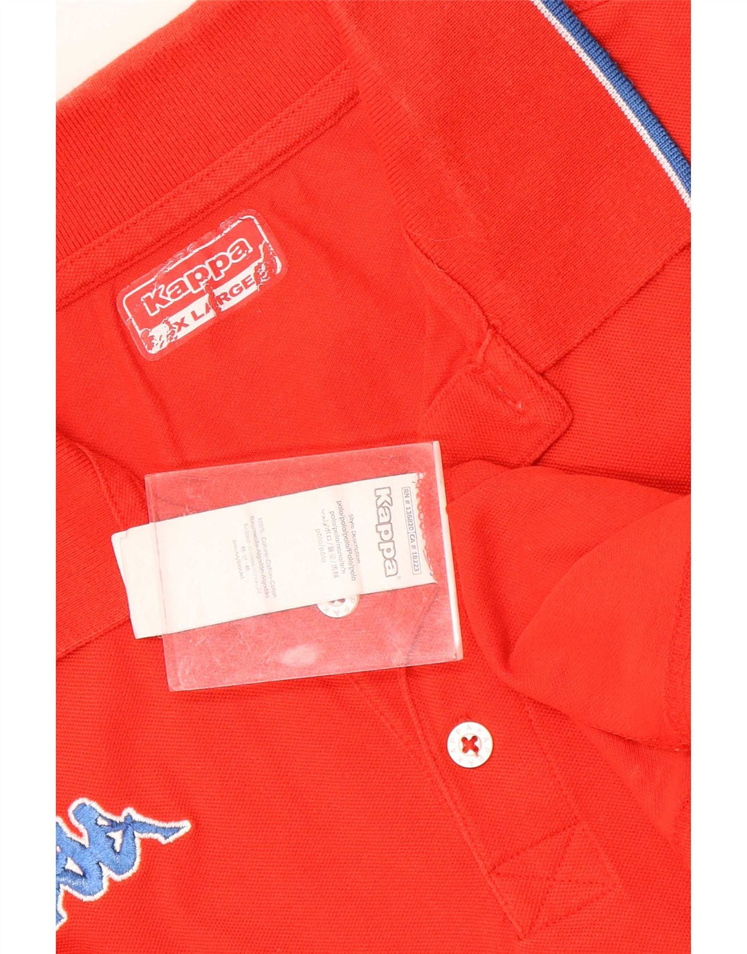 Kappa Herren Poloshirt XL Rot Baumwolle
