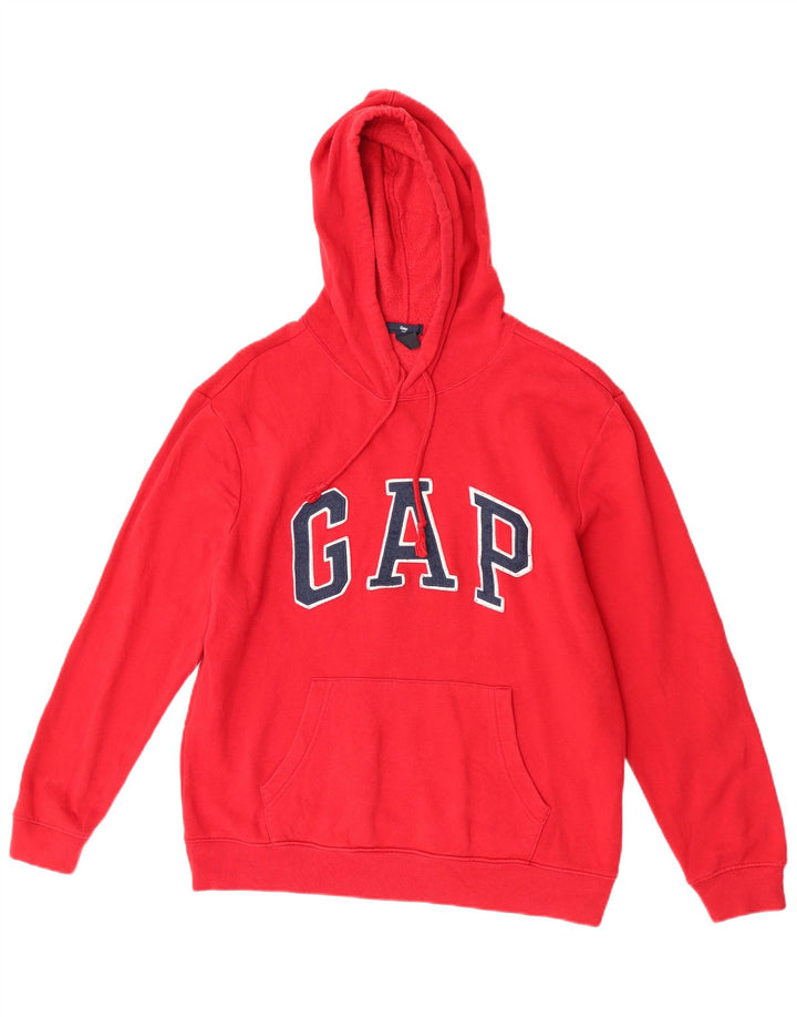 Gap Womens Graphic Oversized Hoodie Pullover UK 14 Mittelrote Baumwolle