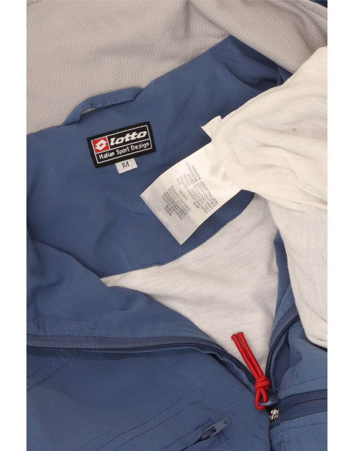 Lotto Herren-Trainingsanzug-Top-Jacke aus mittelblauem Colourblock-Polyester