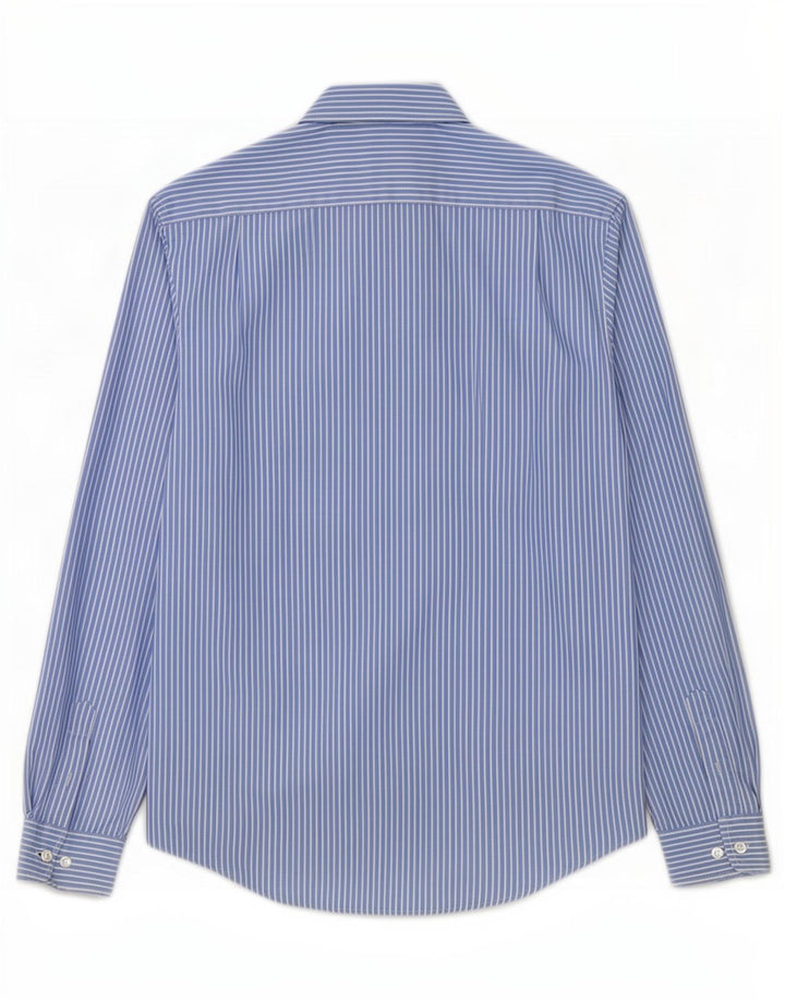 Ivy Oxford Herrenhemd Mittelblauer Nadelstreifen