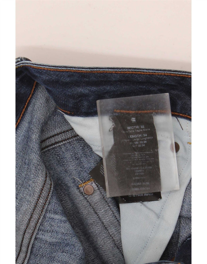 G-Star Herren Radar Slim Jeans W32 L34 Blaue Baumwolle