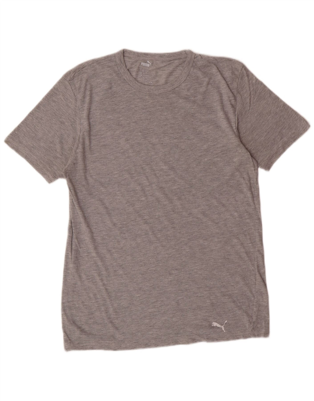 PUMA Damen T-Shirt Top UK 14 Large Grau Baumwolle