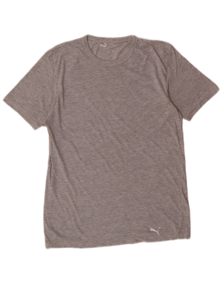 PUMA Damen T-Shirt Top UK 14 Large Grau Baumwolle