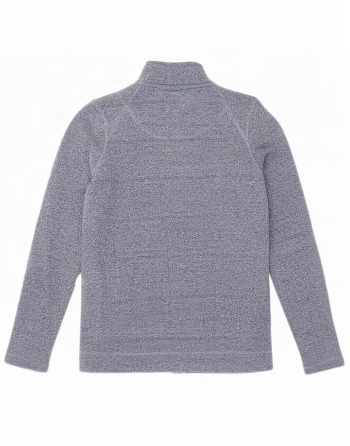 Weird Fish Damen-Trainingsanzug-Top-Jacke, UK 12, mittelblau geflecktes Polyester
