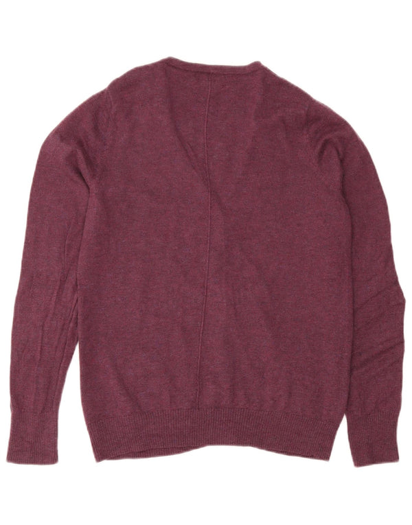 Fat Face Damen-Cardigan-Pullover UK 12 Medium Burgunderrote Wolle