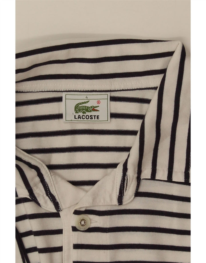 Lacoste Herren-Poloshirt, Größe 4, mittelweiß, Nadelstreifen