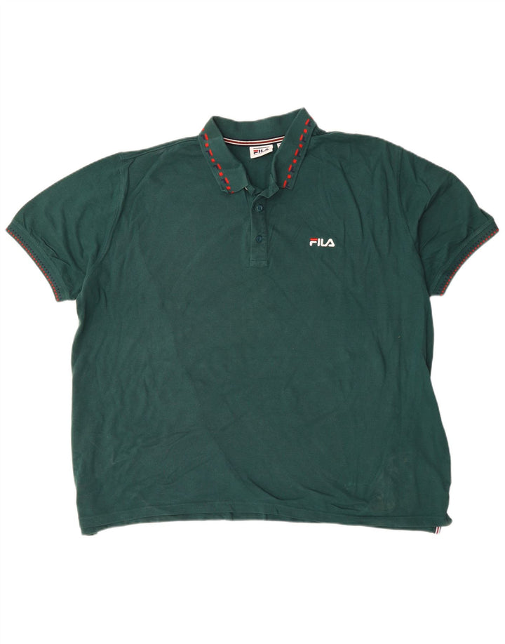 Fila Herren Poloshirt 2XL Grüne Baumwolle