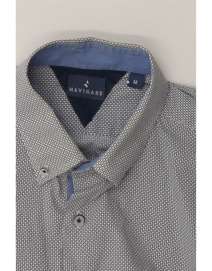 NAVIGARE Mens Shirt Medium Grey Check Cotton Vintage Navigare and Second-Hand Navigare from Messina Hembry 