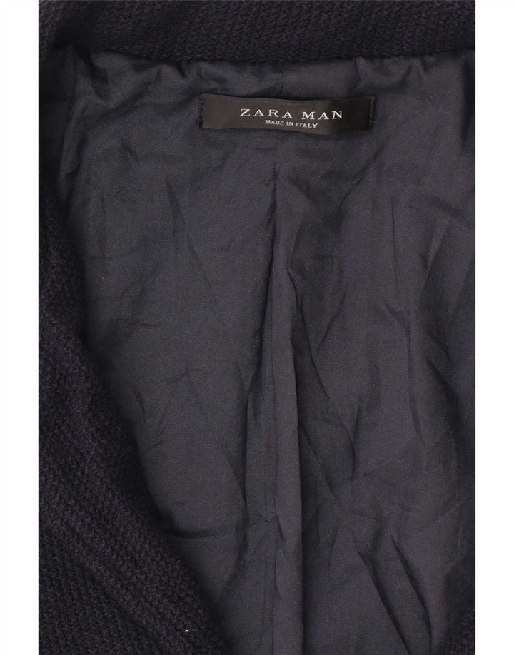 Zara Herrenmantel UK 36 Small Navy Blue