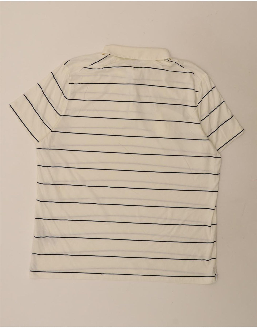 Nike Herren-Poloshirt mit normaler Passform, 2XL, weiß gestreift, Baumwolle