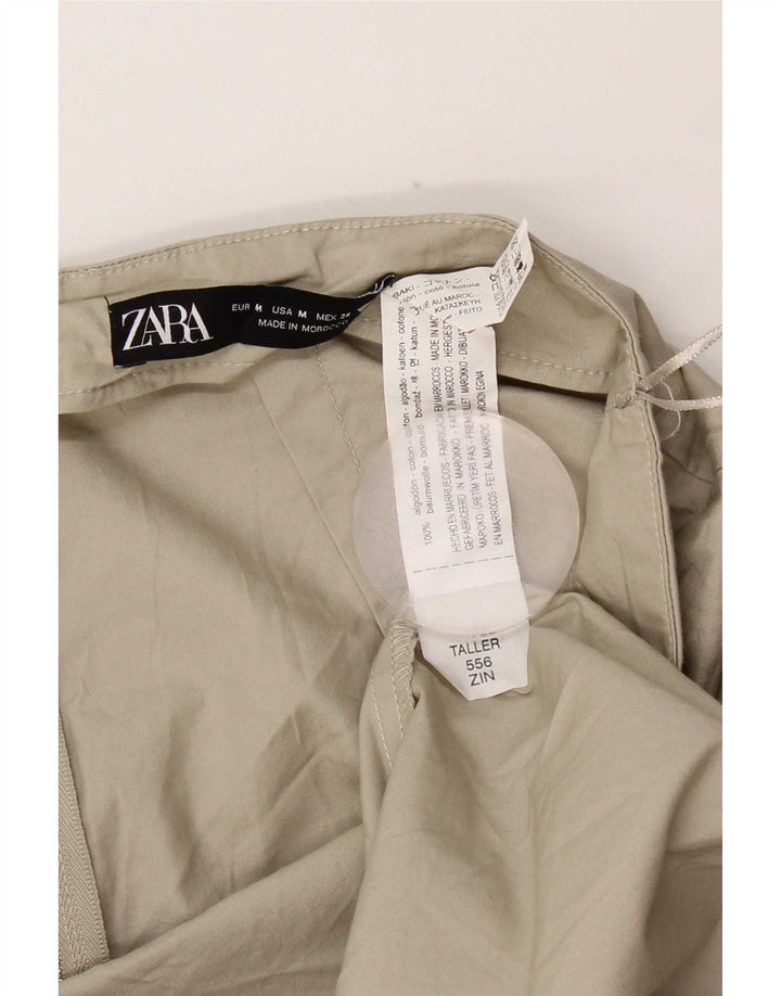 Zara Damen Maxirock Medium W28 Grüne Baumwolle