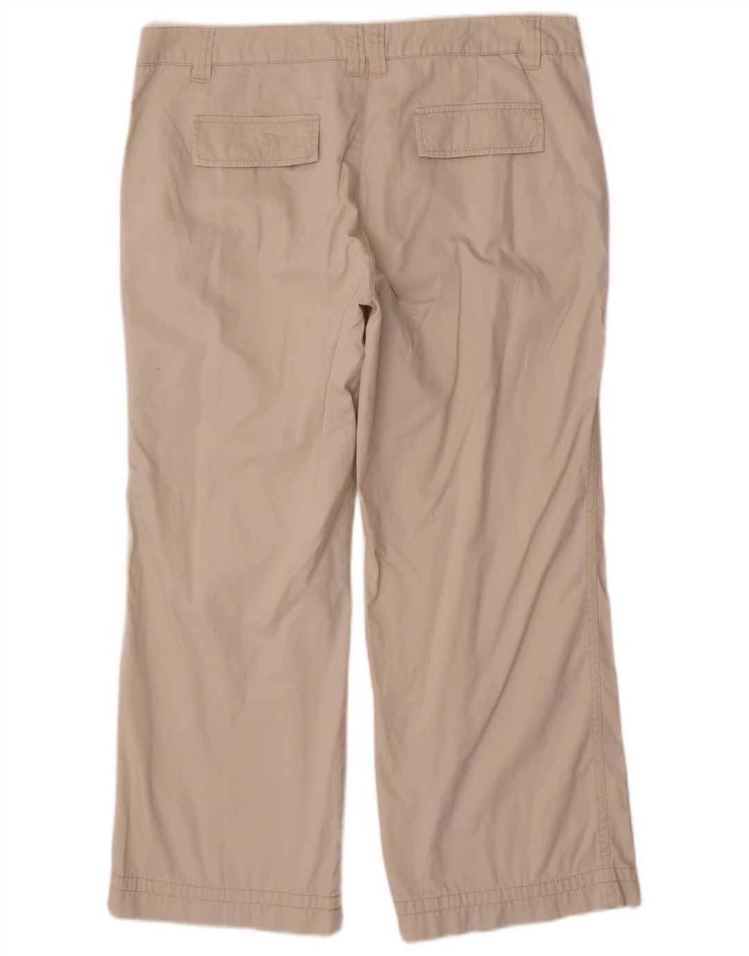 ESPRIT Gerade geschnittene Damenhose, UK 16, Größe L, W34, L26, Beige, Baumwolle