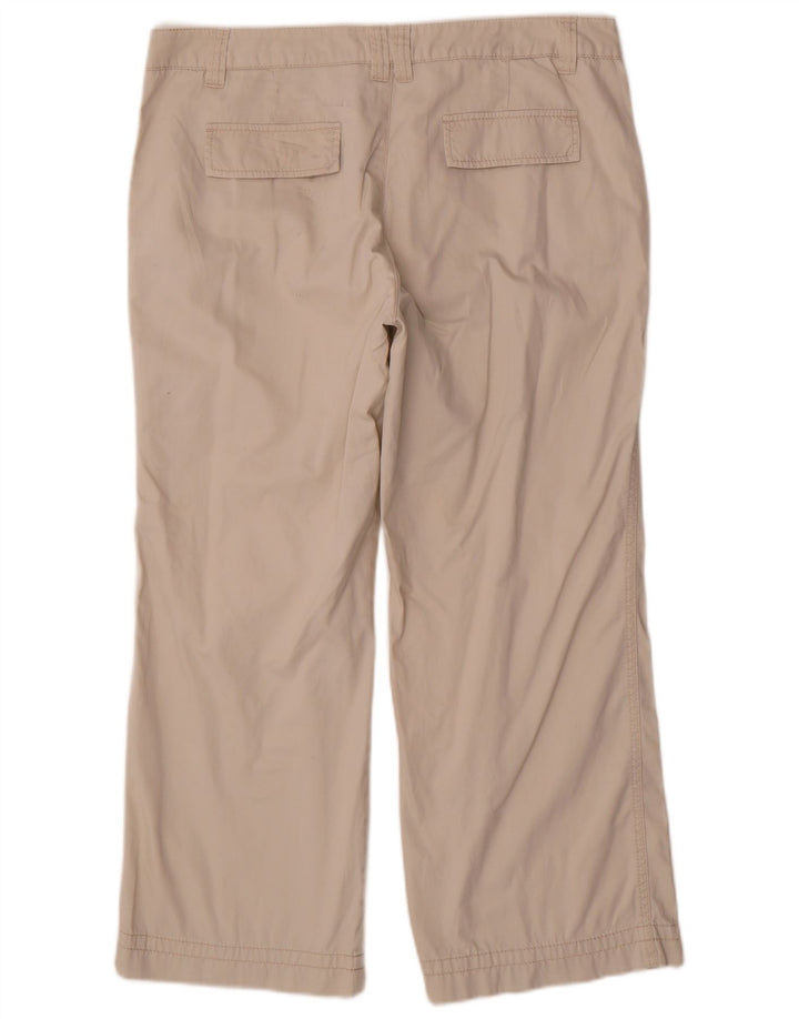 ESPRIT Gerade geschnittene Damenhose, UK 16, Größe L, W34, L26, Beige, Baumwolle