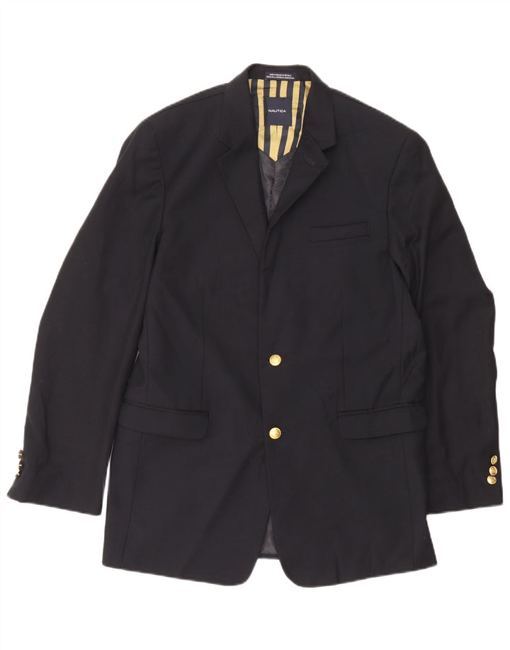 Nautica Jungen-Blazerjacke mit 2 Knöpfen, 15–16 Jahre, marineblaues Polyester