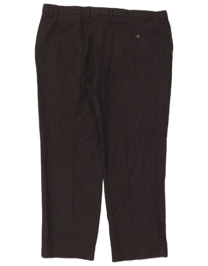 Gerade Herren-Anzughose von Marks & Spencer, W42, L31, schwarzes Polyester