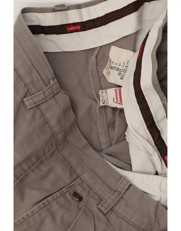 CARRERA Herren Pegged Chino Shorts W36 Large Grau Baumwolle