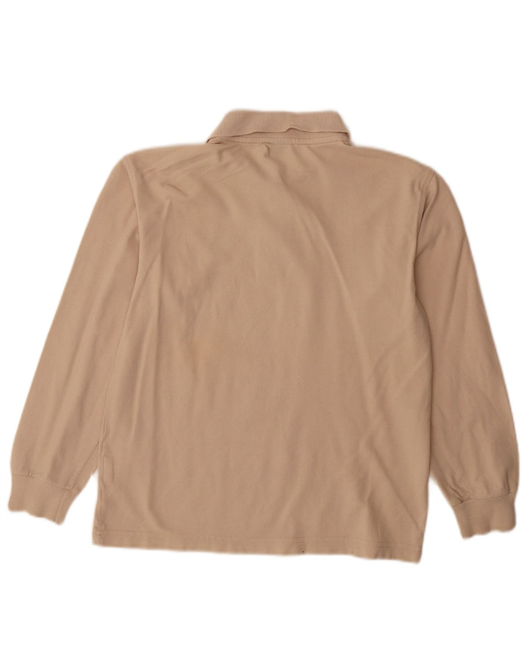 INVICTA Mens Long Sleeve Polo Shirt Small Beige Cotton