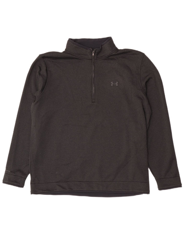 Under Armour Herren-Sweatshirt mit Reißverschluss, 2XL, schwarzes Polyester