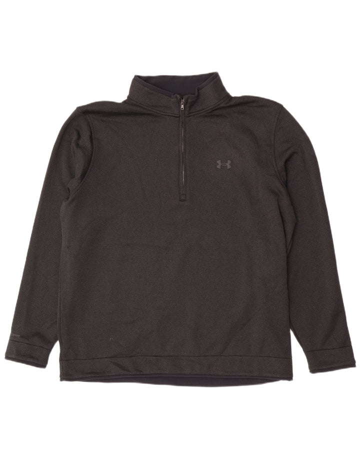 Under Armour Herren-Sweatshirt mit Reißverschluss, 2XL, schwarzes Polyester