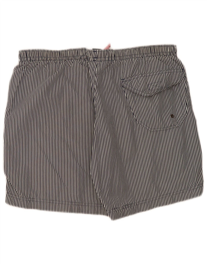Jeckerson Herren-Badeshorts, groß, marineblau, Nadelstreifen, Polyester