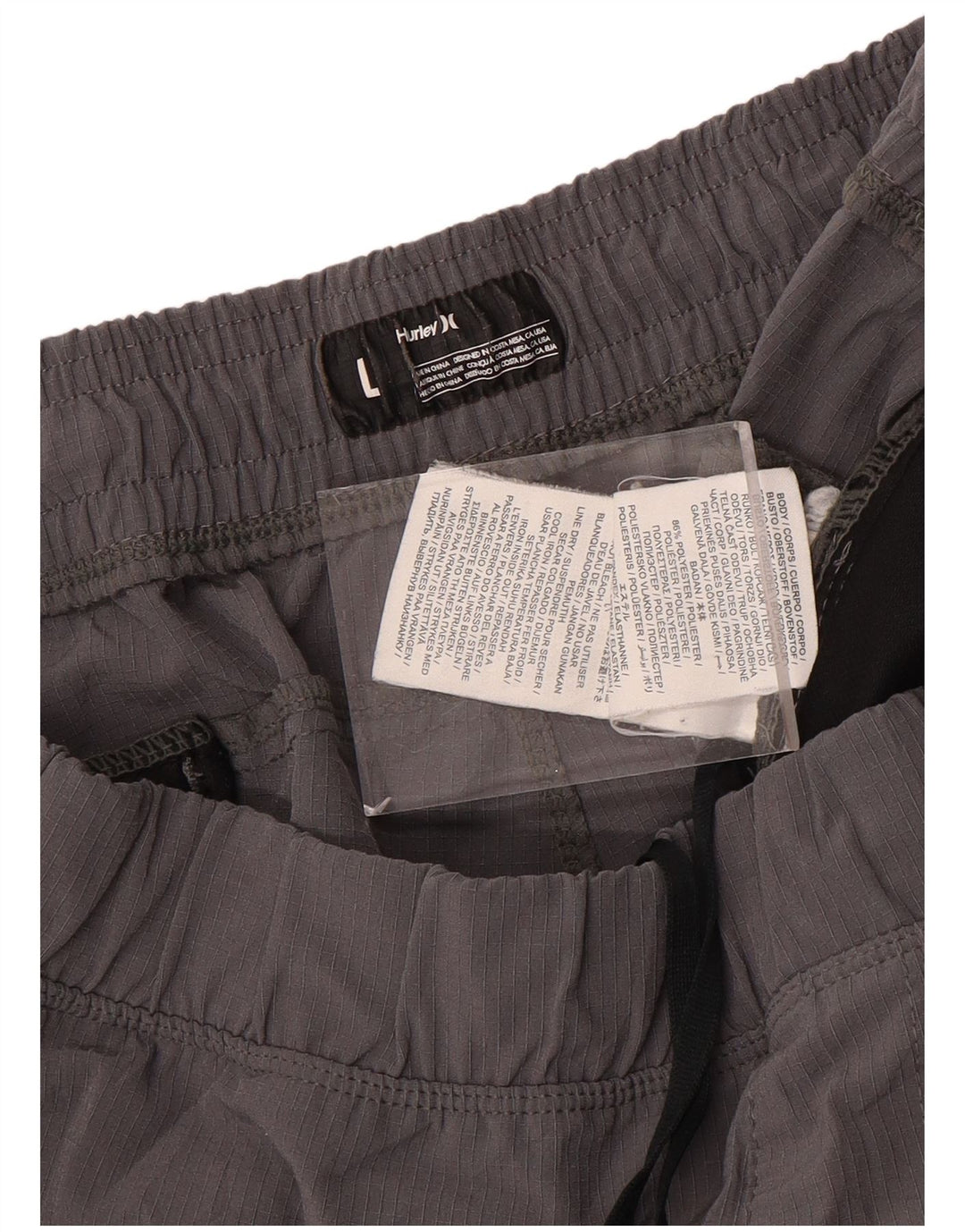 HURLEY Herren-Sportshorts, groß, graues Polyester