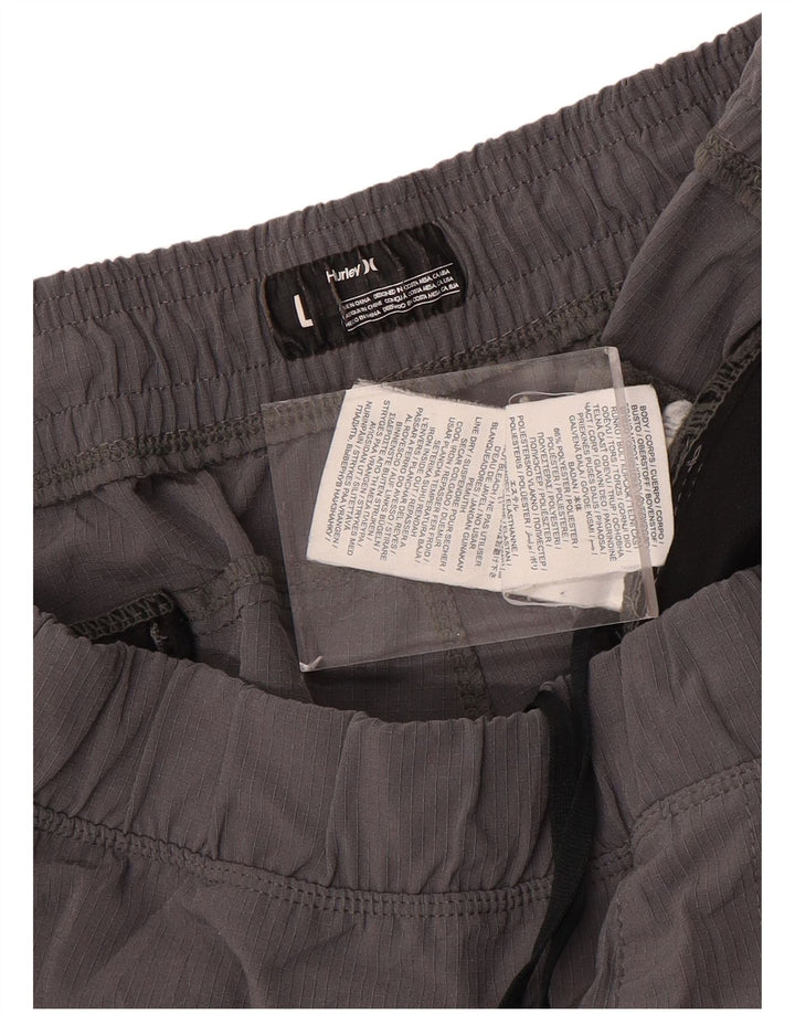 HURLEY Herren-Sportshorts, groß, graues Polyester
