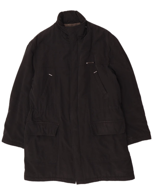 Piero Guidi Herrenmantel UK 42 XL Schwarz Polyester