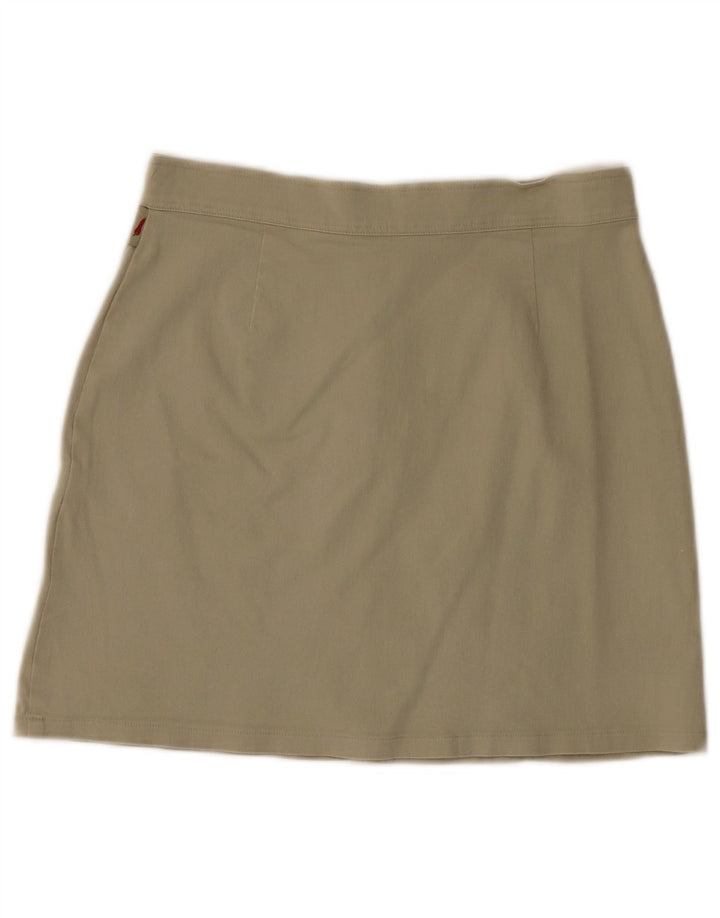 NAF NAF Damen Minirock EU 40 Medium W28 Khaki Baumwolle