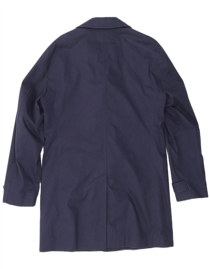 Maßgeschneiderter Herrenmantel von Tommy Hilfiger, IT 48, mittelmarineblaue Baumwolle