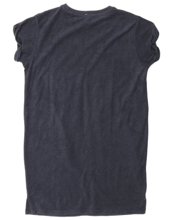 Tommy Hilfiger Damen T-Shirt-Kleid mit lockerer Passform, UK 12, mittleres Marineblau