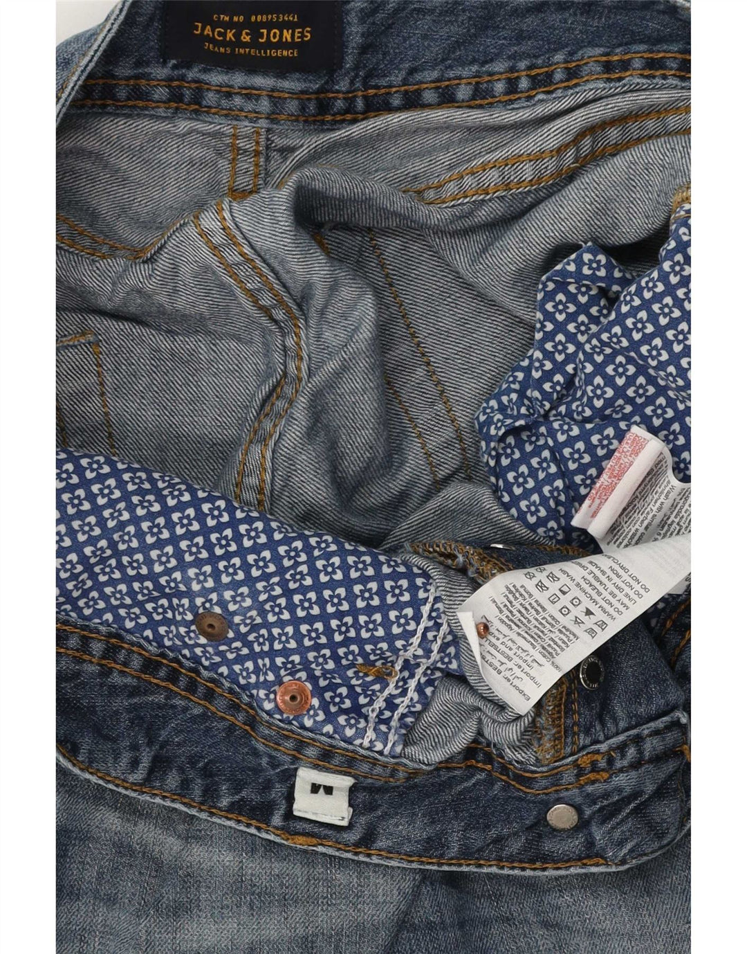 Jack & Jones Herren-Jeansshorts mit normaler Passform, Größe M, W32, Blau, Baumwolle