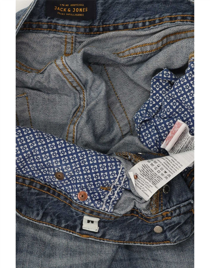 Jack & Jones Herren-Jeansshorts mit normaler Passform, Größe M, W32, Blau, Baumwolle