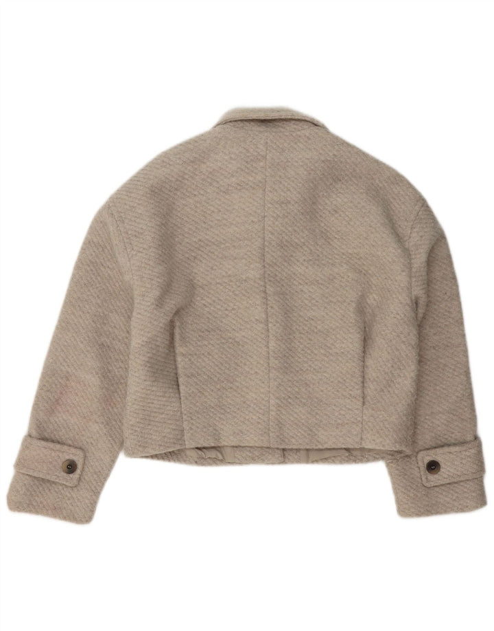 ZARA Damen Bomberjacke UK 14 Medium Beige