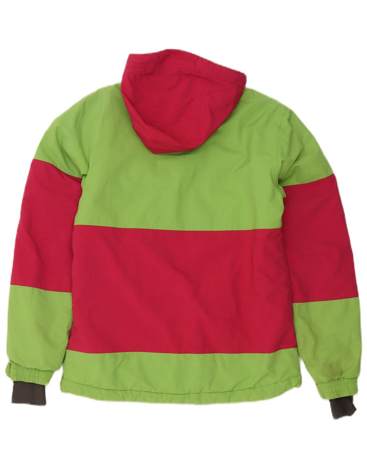 Chiemsee Damen Skijacke mit Kapuze UK 10 Small Grünes Colourblock-Polyamid