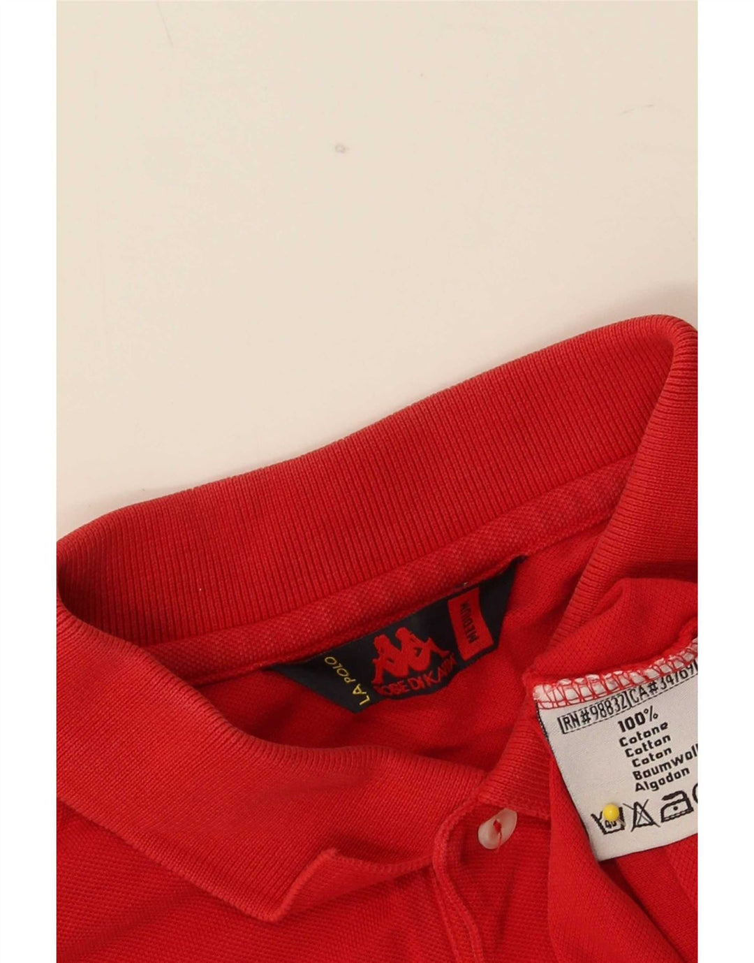 Kappa Herren-Poloshirt aus mittelroter Baumwolle