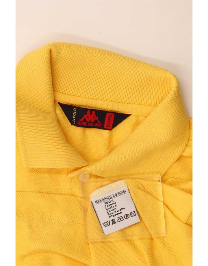 Kappa Herren Poloshirt XL Gelb Baumwolle