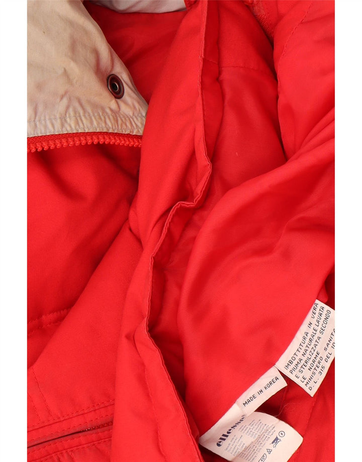 Ellesse Herren Wattierte Jacke UK 42 XL Rote Baumwolle