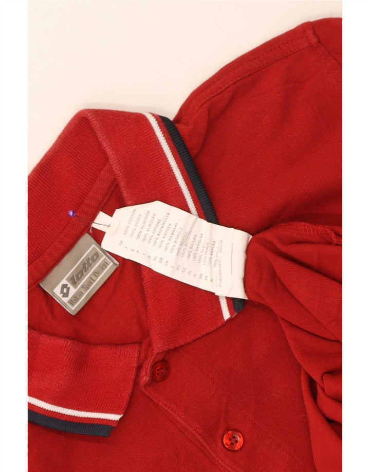 Lotto Herren-Poloshirt, groß, rote Baumwolle