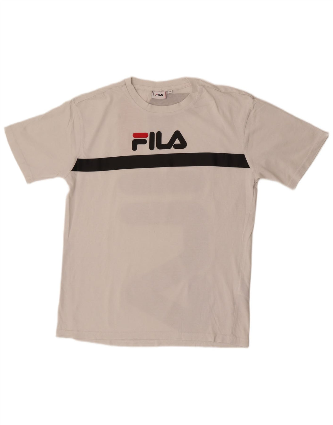 Fila Herren-T-Shirt mit Grafik, klein, weiß gestreift, Baumwolle