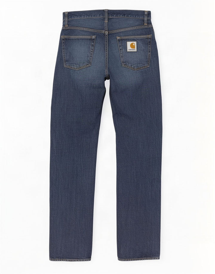 Carhartt Herren Straight Jeans W32 L34 Marineblaue Baumwolle