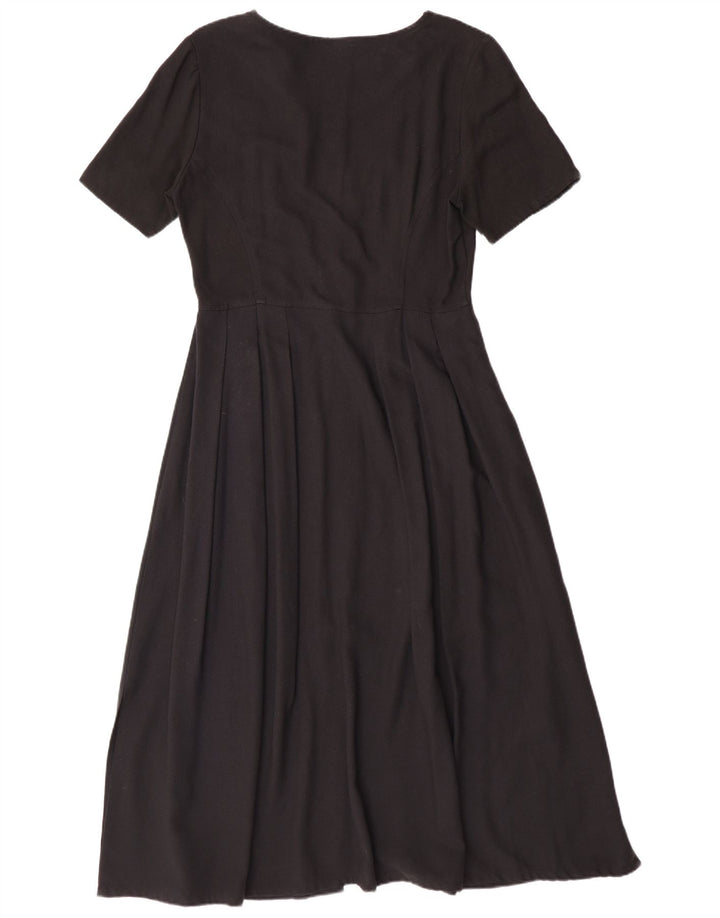 TREND Damen Maxikleid UK 10 Small Schwarz Viskose
