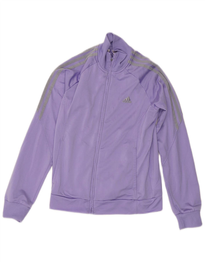 Adidas Damen Trainingsanzug Top Jacke UK 12 Medium Lila Polyester