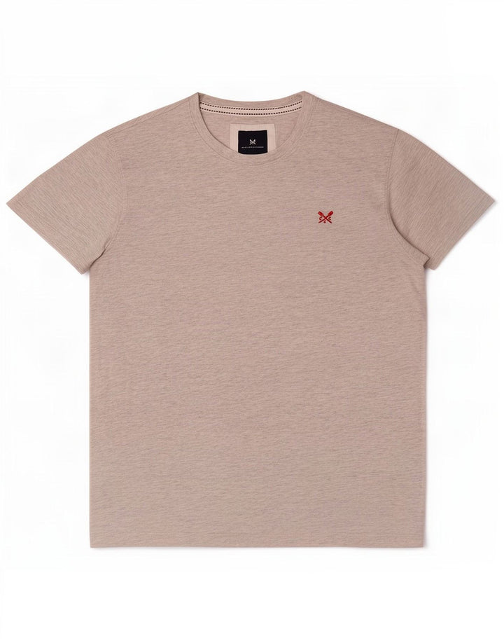 Crew Clothing Herren-T-Shirt aus mittelgrauer Baumwolle