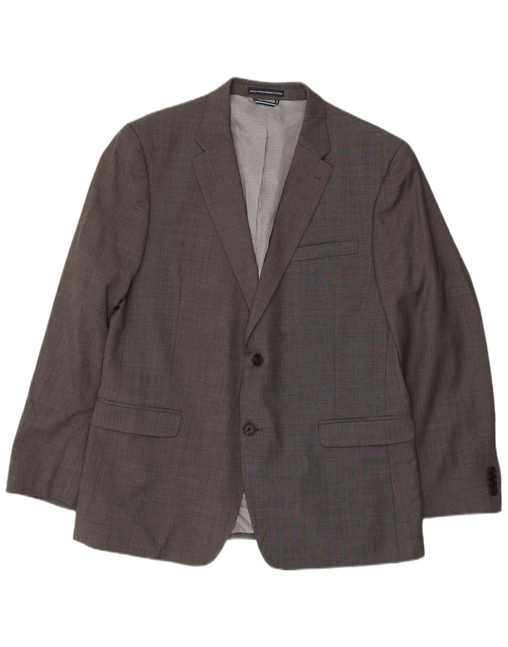 Tommy Hilfiger Herren-Blazer mit 2 Knöpfen, UK 38, mittelgraue Wolle