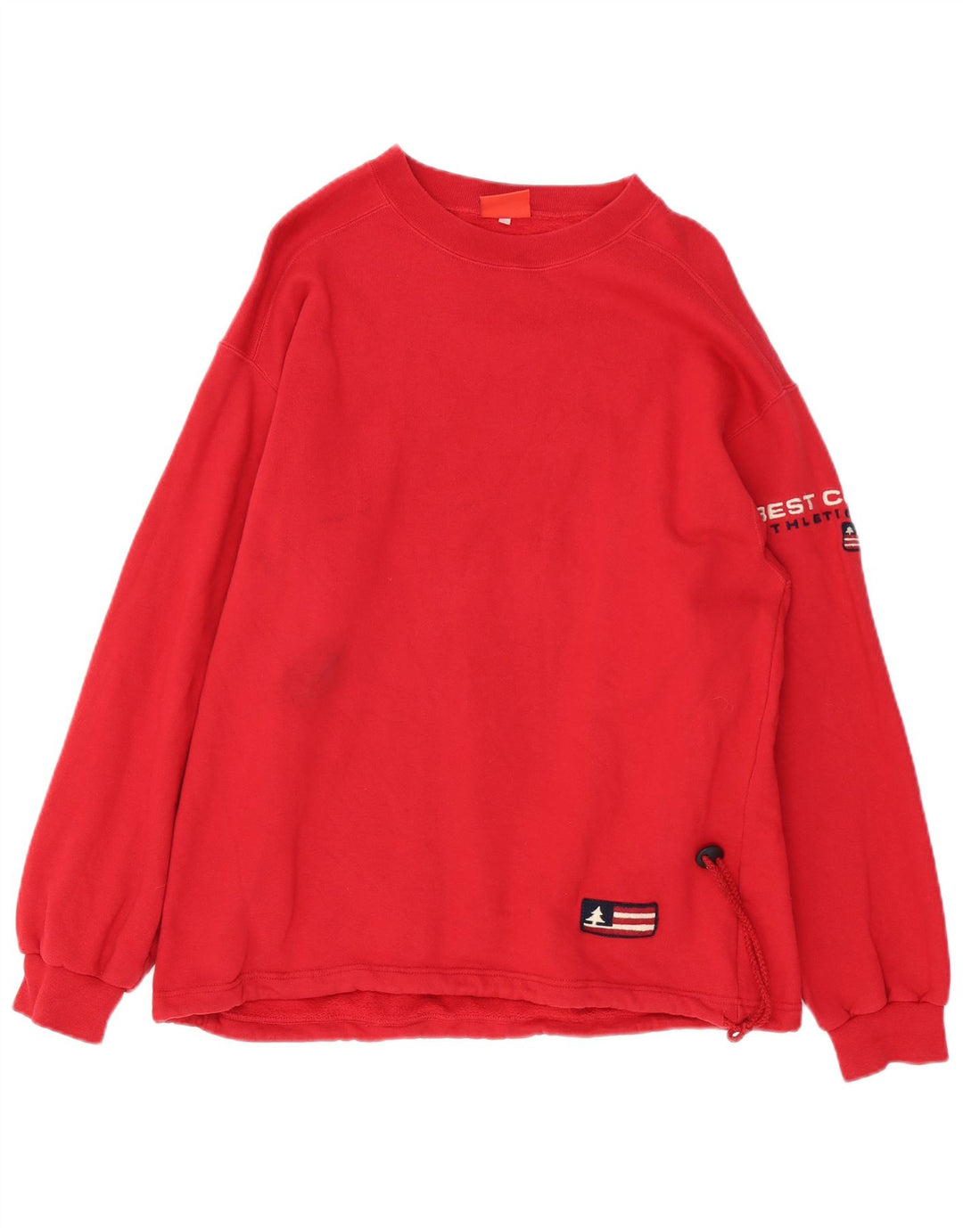 Best Company Herren-Sweatshirt mit Grafik, mittelrote Baumwolle