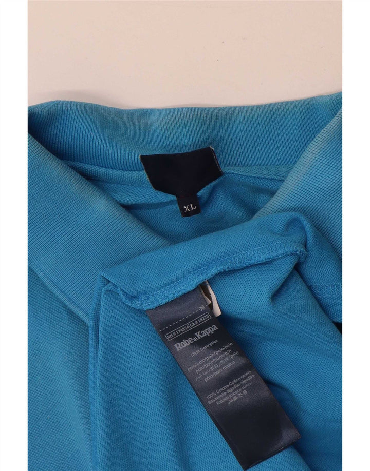 Kappa Herren Poloshirt XL Blau Baumwolle