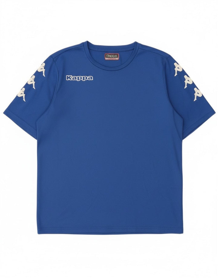 Kappa Herren Grafik-T-Shirt-Oberteil Mittelblaues Polyester