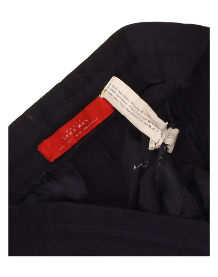 Zara Herren-Trainingshose, Jogginghose, groß, marineblau, Viskose