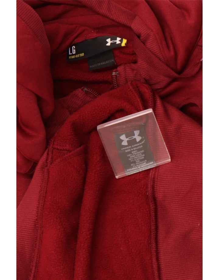 UNDER ARMOUR Damen-Kapuzenpullover mit Reißverschluss, UK 16, Größe L, Burgunderrot, Polyester